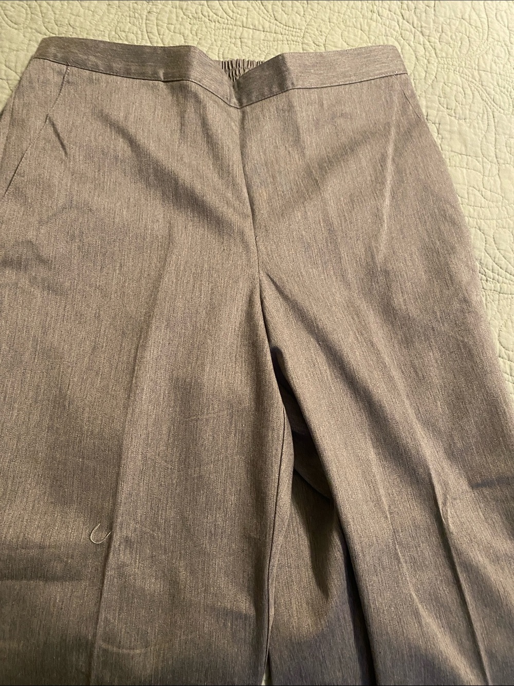 Alfred Dunner Gray Straight-Leg Dress Pants